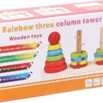 Rainbow three column tower